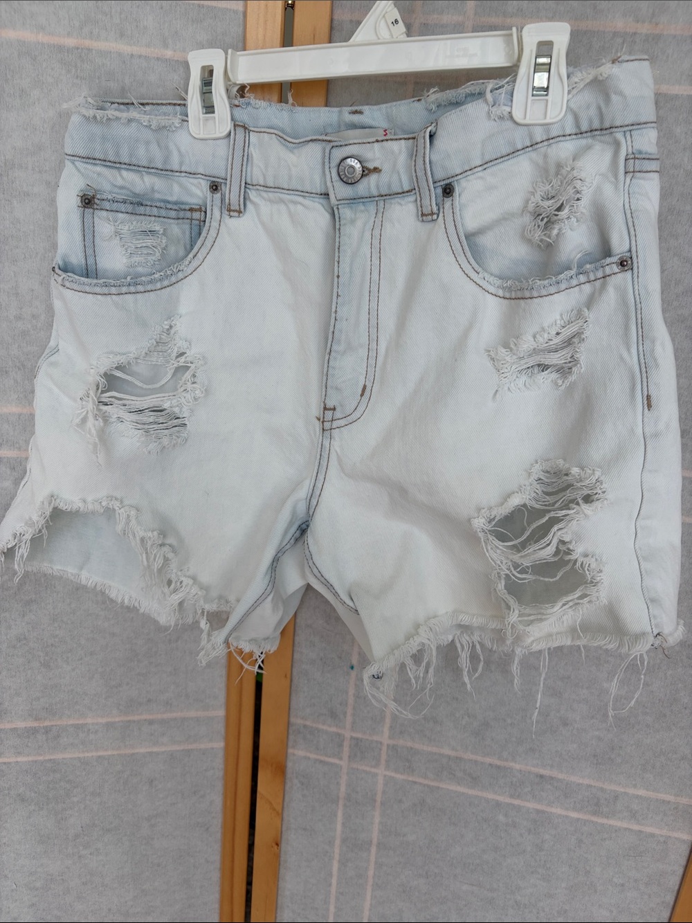 BDG Light Blue Distressed Denim Women's Shorts